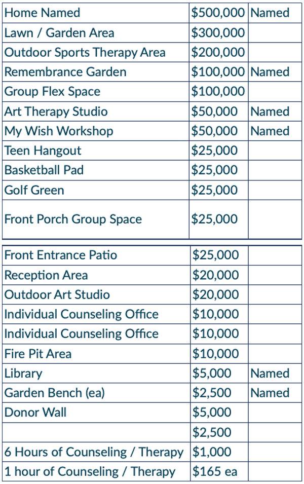 Nonie Donation Chart